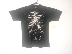 Spiral Direct Men’s T-shirt Black ” Devil’s Mark” Print On Both Sides XL #6212