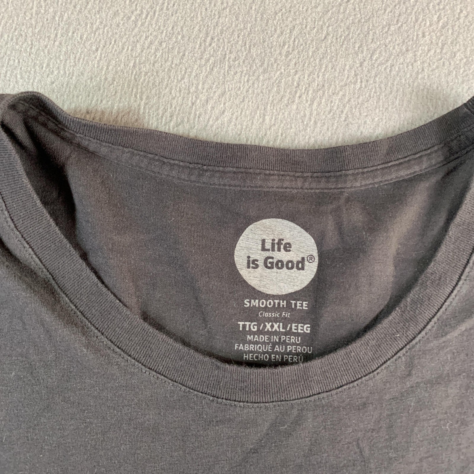 Life Is Good Shirt Mens 2XL Gray Truck Guitar Positive Lifestyle Graphic Tee gallery