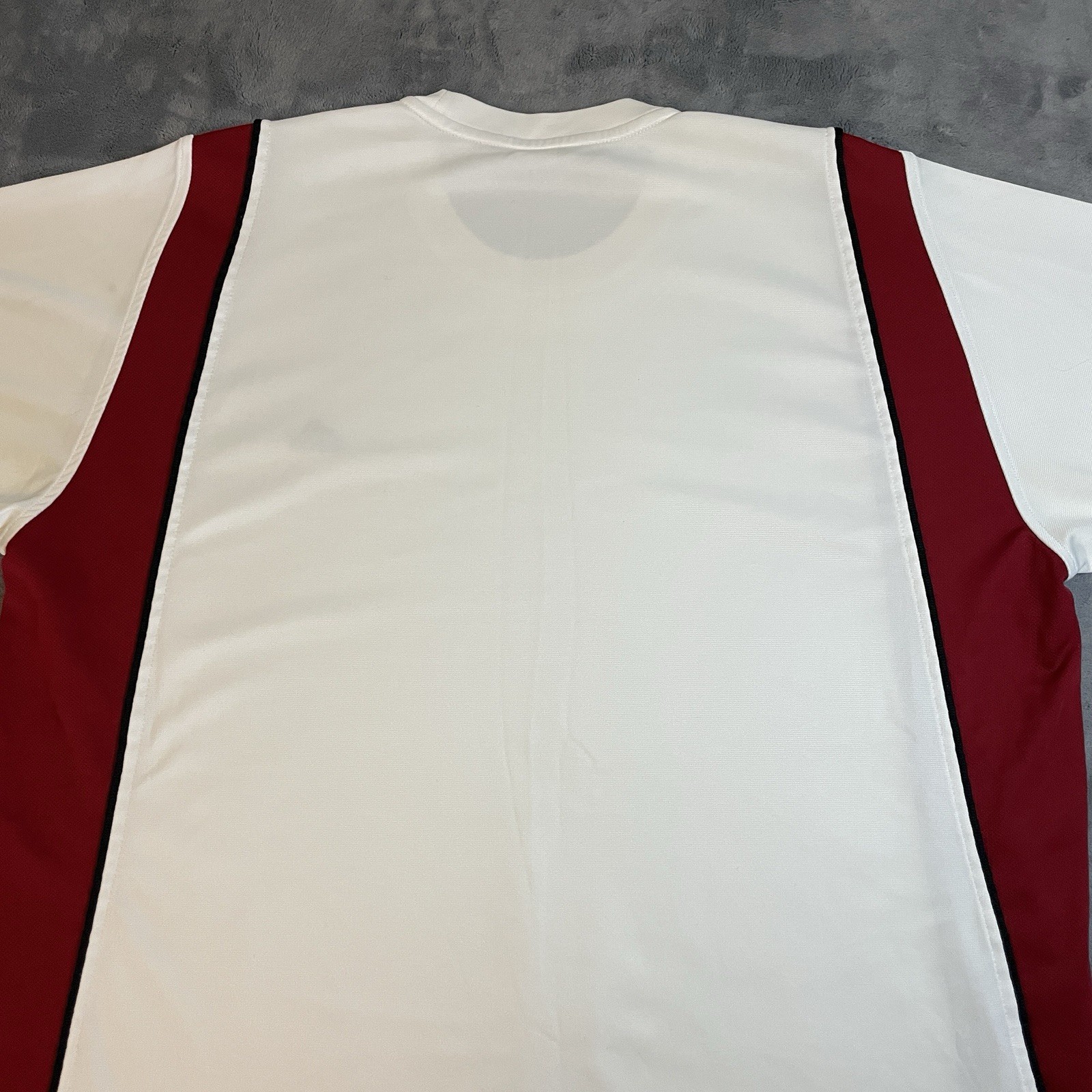 Adidas Climalite T-Shirt Men’s XL White/Red 3 Stripes Athletic Exercise Running gallery
