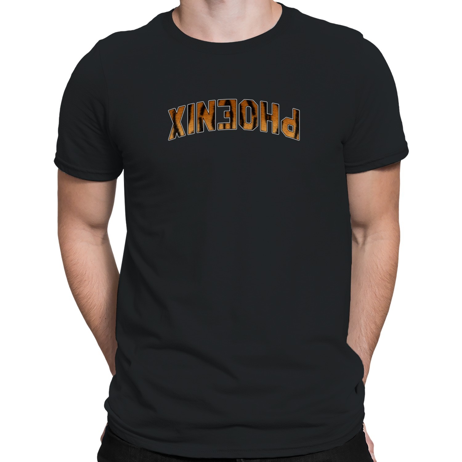 PHOENIX Animal Print Bold Lettering Men's T-shirt gallery