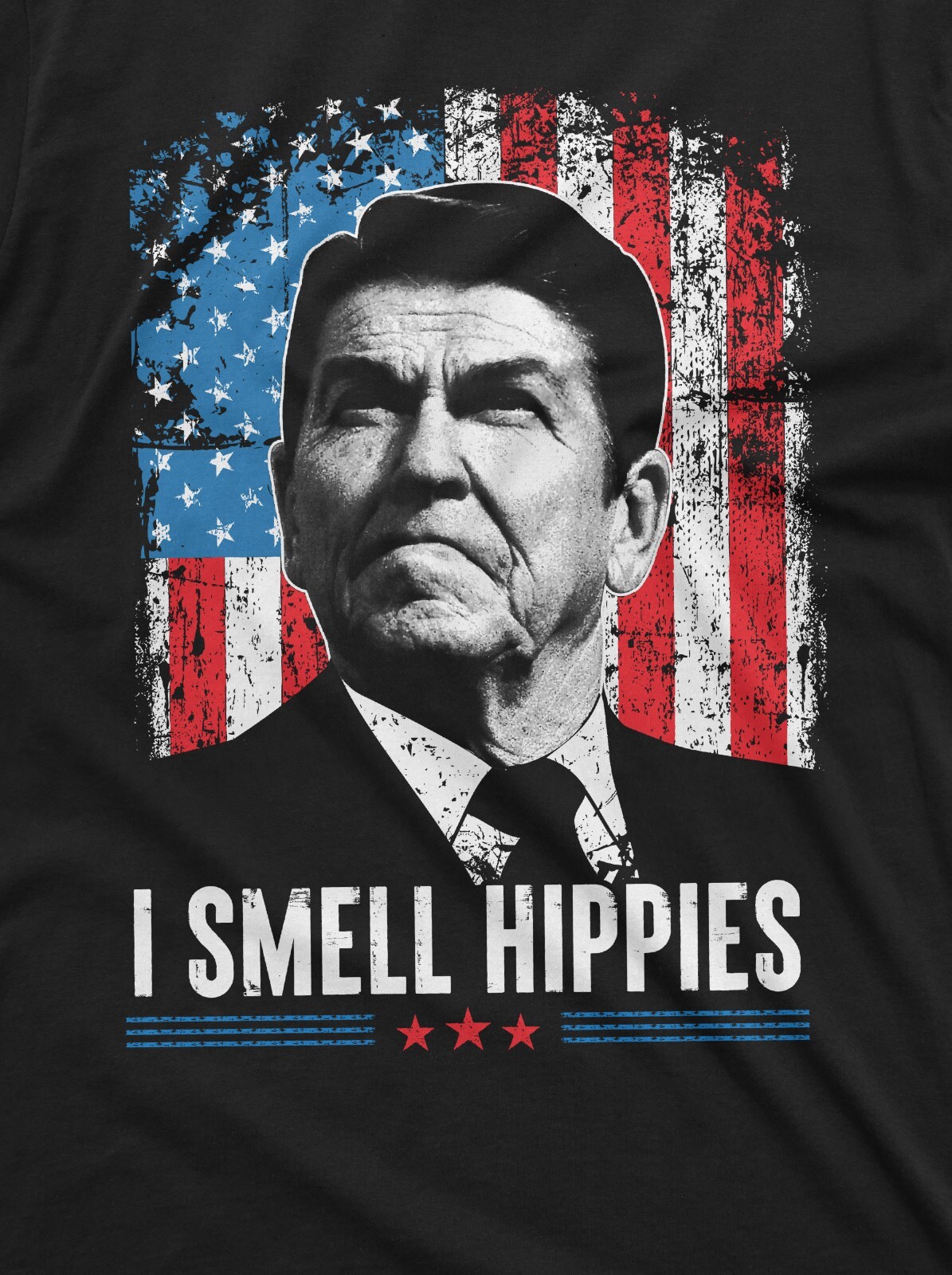 Men's I smell Hippies T-shirt US President Tee Funny 4th of July Tee gallery