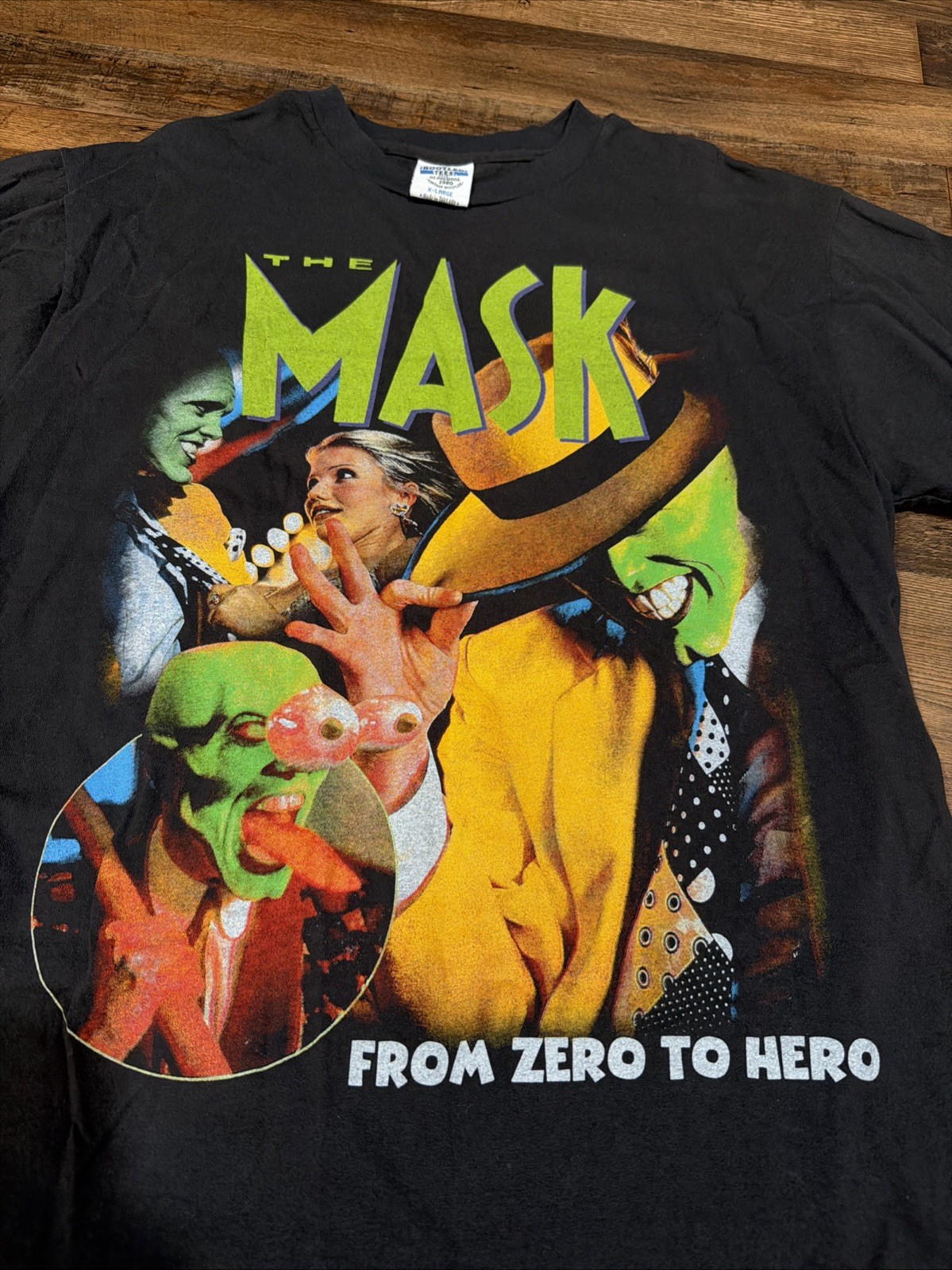 The Mask AOP T Shirt Jim Carrey Movie Modern Reprint AOP All Over Print Sz XL gallery