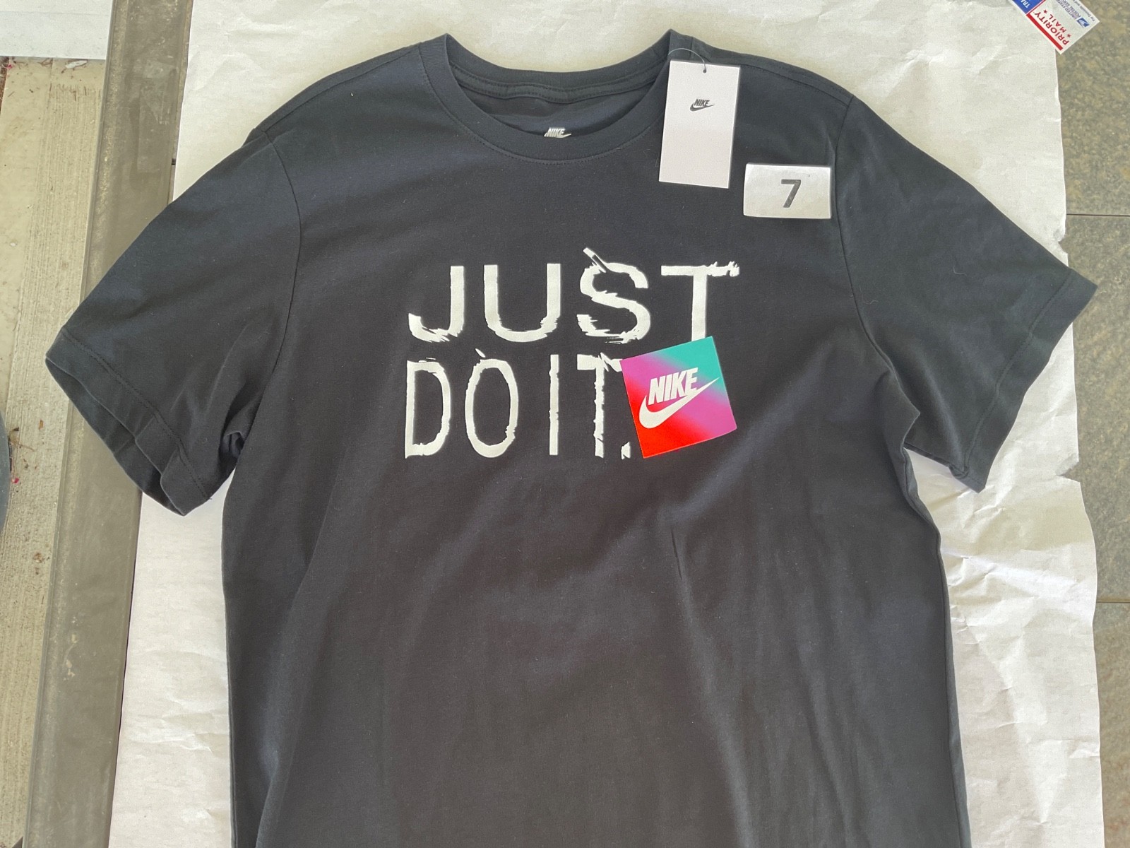 Nike Tee Shirt Short Sleeve Blue Bright Green Sportswear New 100% Cotton gallery