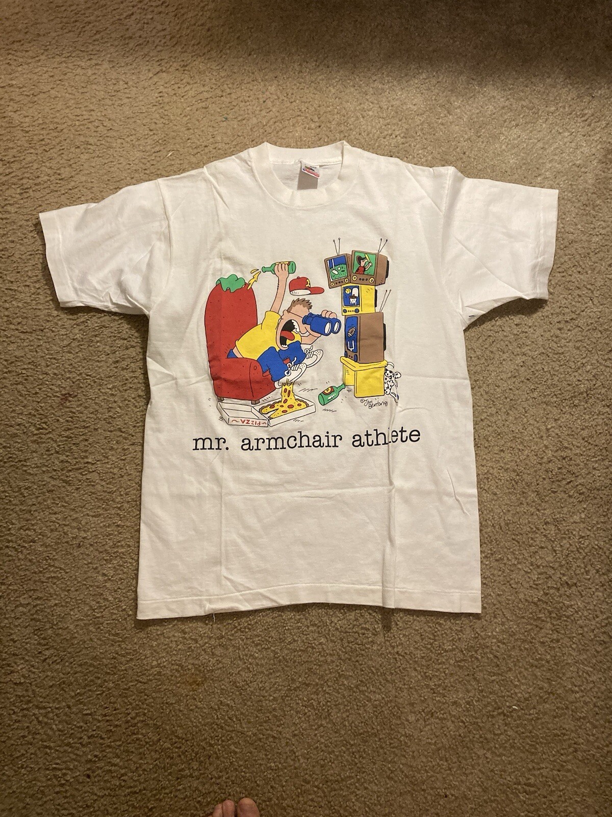 Vintage Mr. Armchair Athlete T-Shirt Men’s Large Funny Graphic gallery