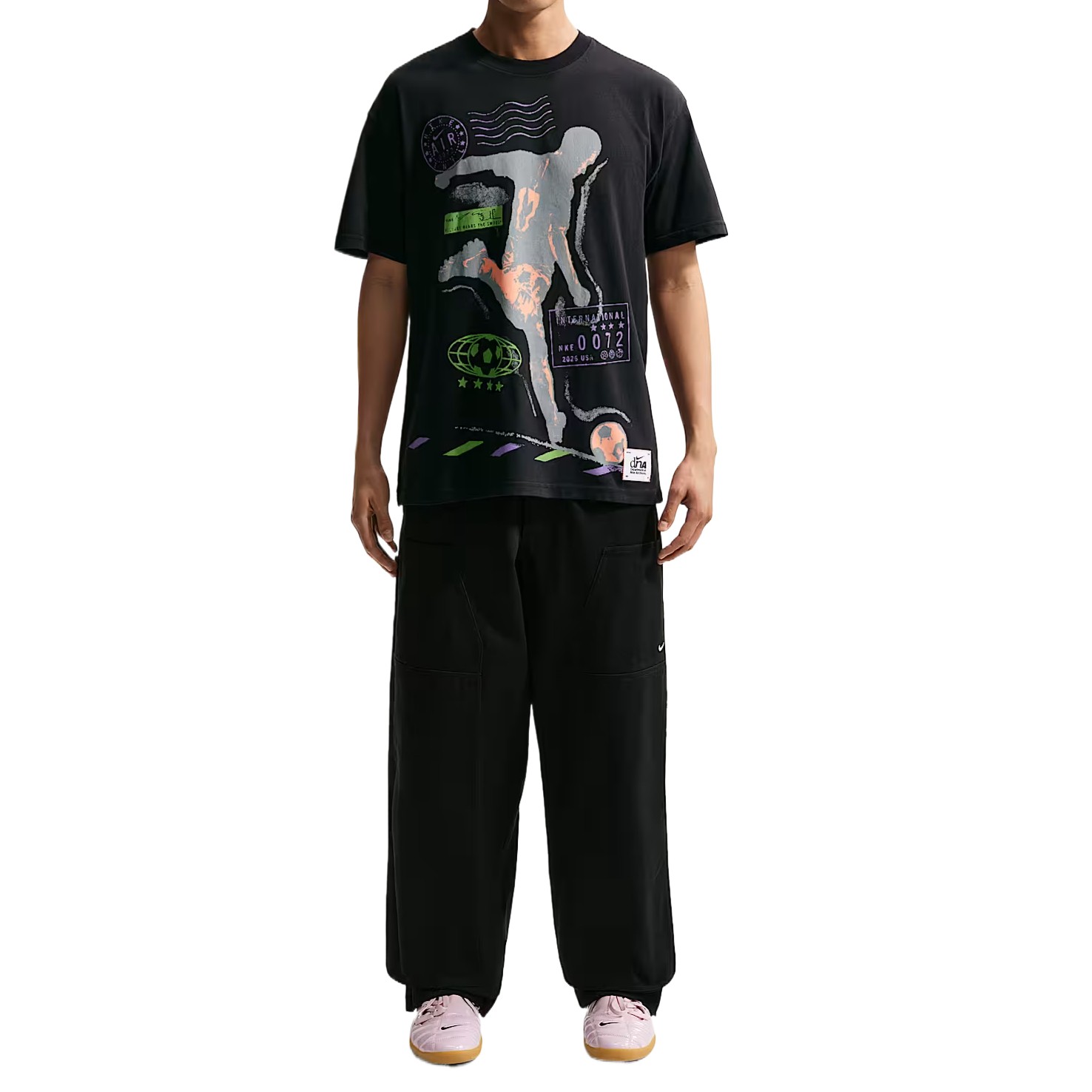 Nike Sportswear T Shirts Men's Black Crew Neck Moderate IR5749-010 Size gallery