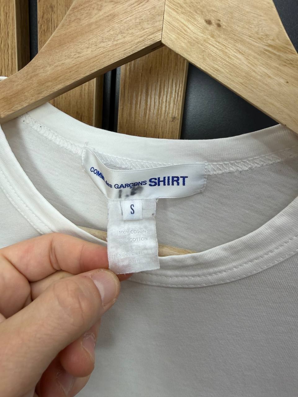 Comme des Garcons SHIRT Logo T Shirt White Size S gallery