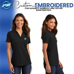 Cotton Blend Pique Polo Custom Embroidered Polo Ladies Polo Gift For Her (LK867)