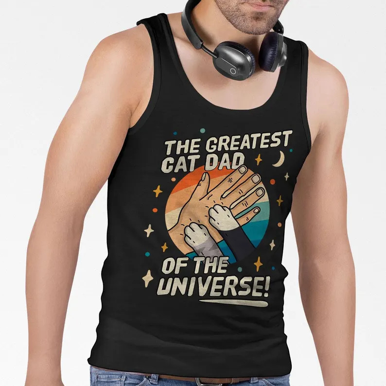 Personalized The Greatest Cat Dad Tank Top gallery