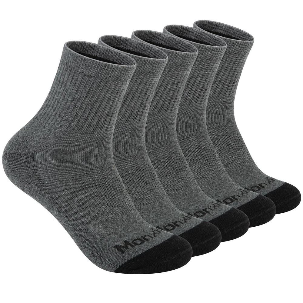 Mens 100% Cotton Cushioned Moisture Wicking Ankel Socks, Athletic Performance…