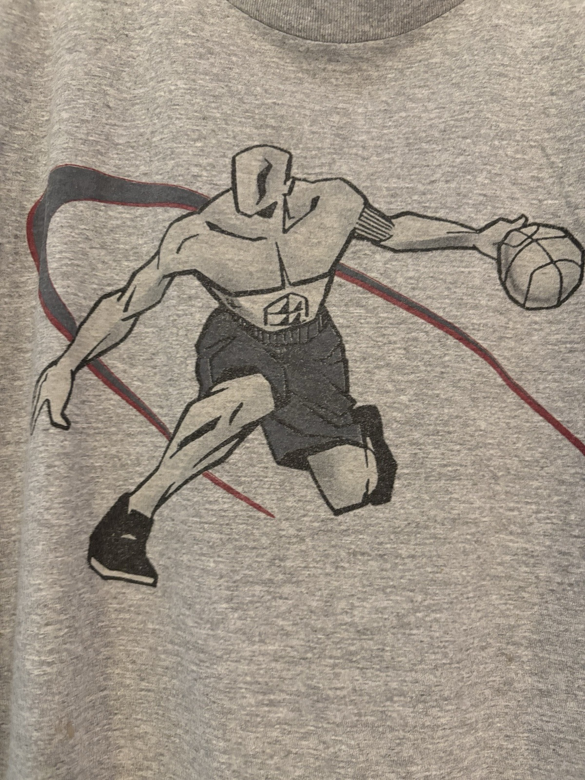 VTG AND1 Shirt Men Sz L Gray Tank Player Logo Sleeveless Tee Basketball Made USA gallery