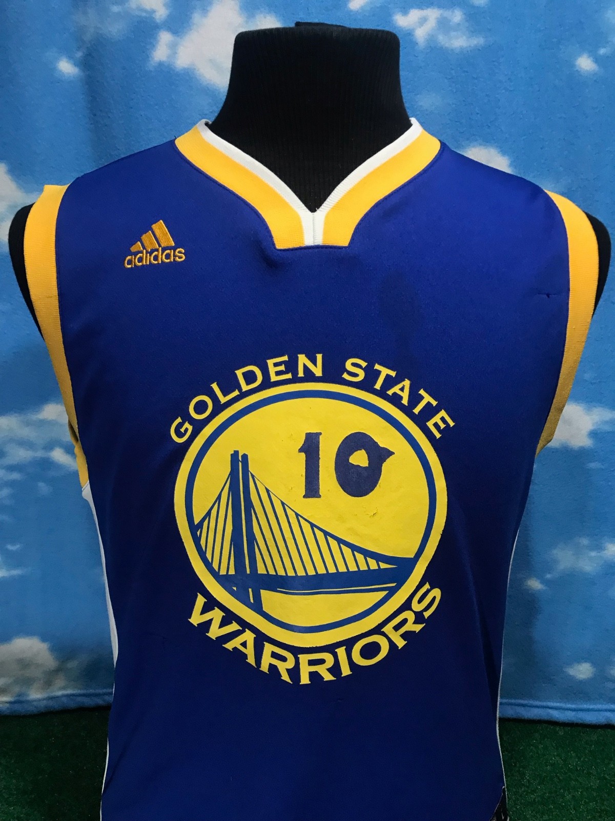 Golden State Warriors Jersey Large 10 Dion Adidas Blue NBA see description C3 gallery