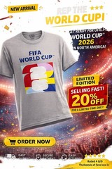 FIFA World Cup 2026 Gray Graphic Print Crew Neck Short Sleeve T-Shirt M