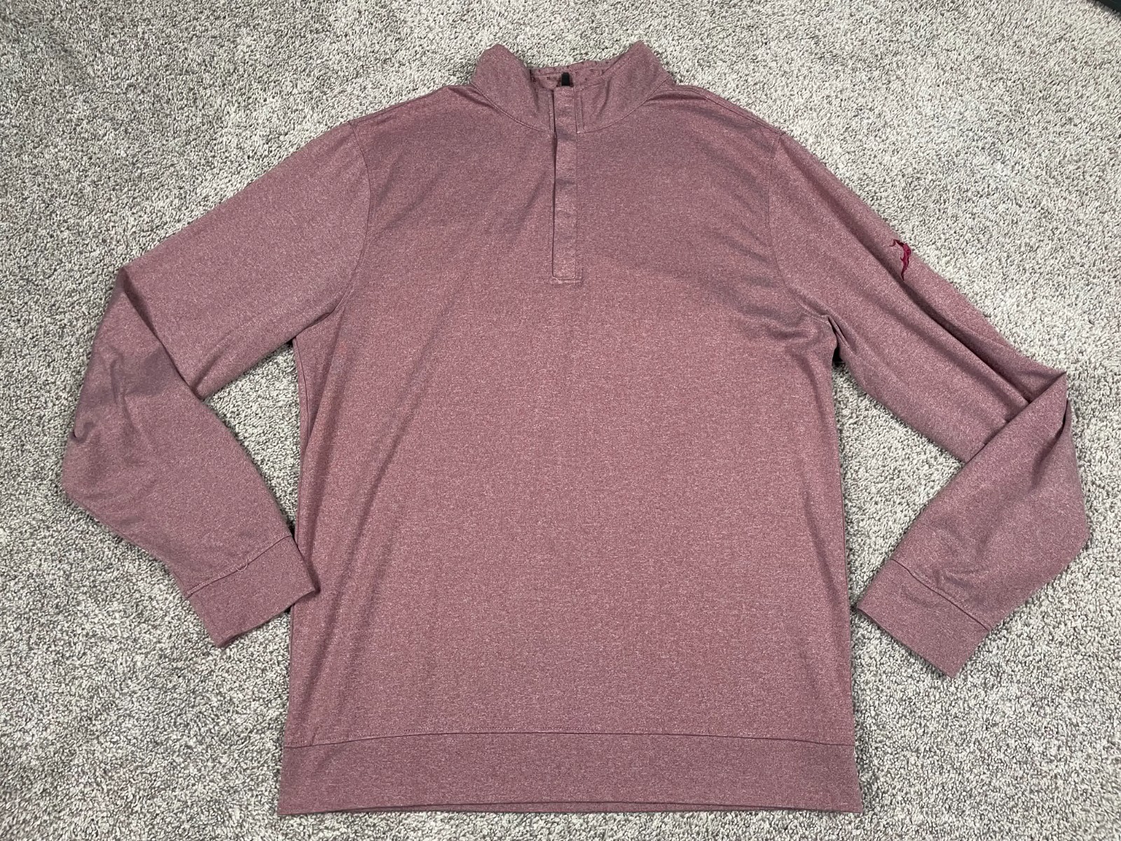 Swannies Shirt Mens Medium Red 1/4 Zip Sporty Athletic Pullover Preppy Golf Top gallery