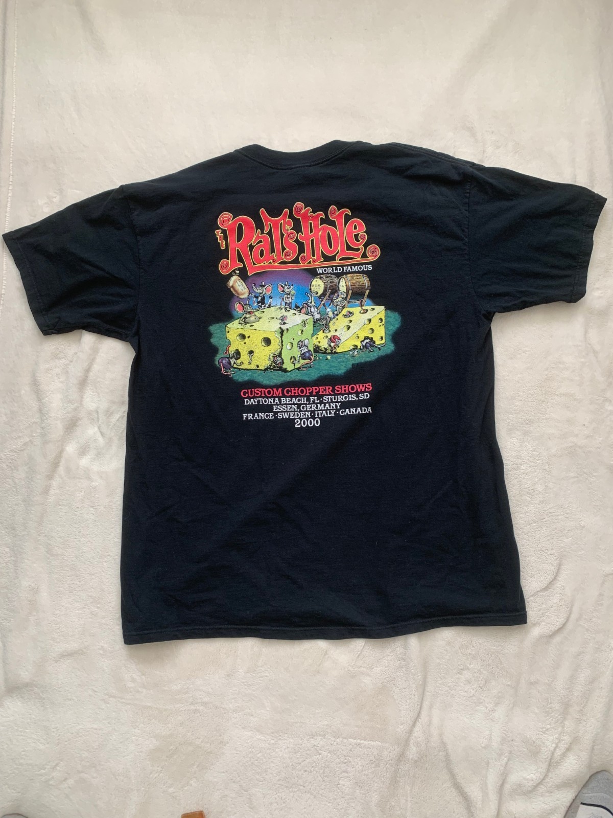 Sturgis Shirt Men 2X Rats Hole 2000 Cotton Wolf Wild Motorcycle Custom Chopper gallery