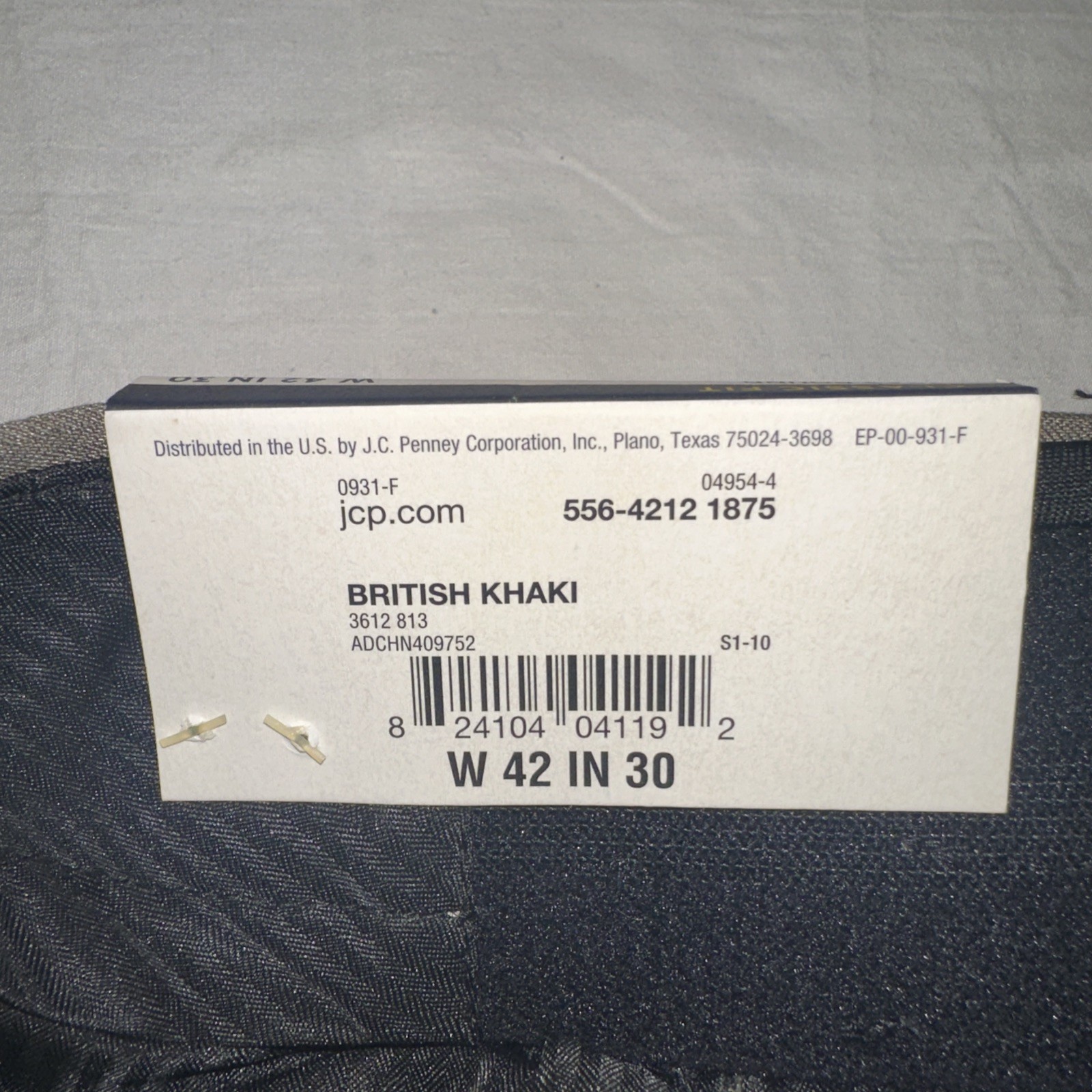 NWT Stafford Men’s 42 x 30 Classic Fit Flat Front Year Round Trouser Pants $70 gallery