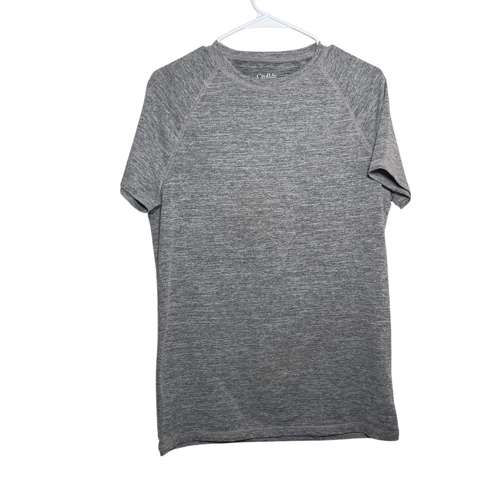 Croft & Barrow T-Shirt Men’s Small Gray Crew Neck Short Sleeve Athletic Active