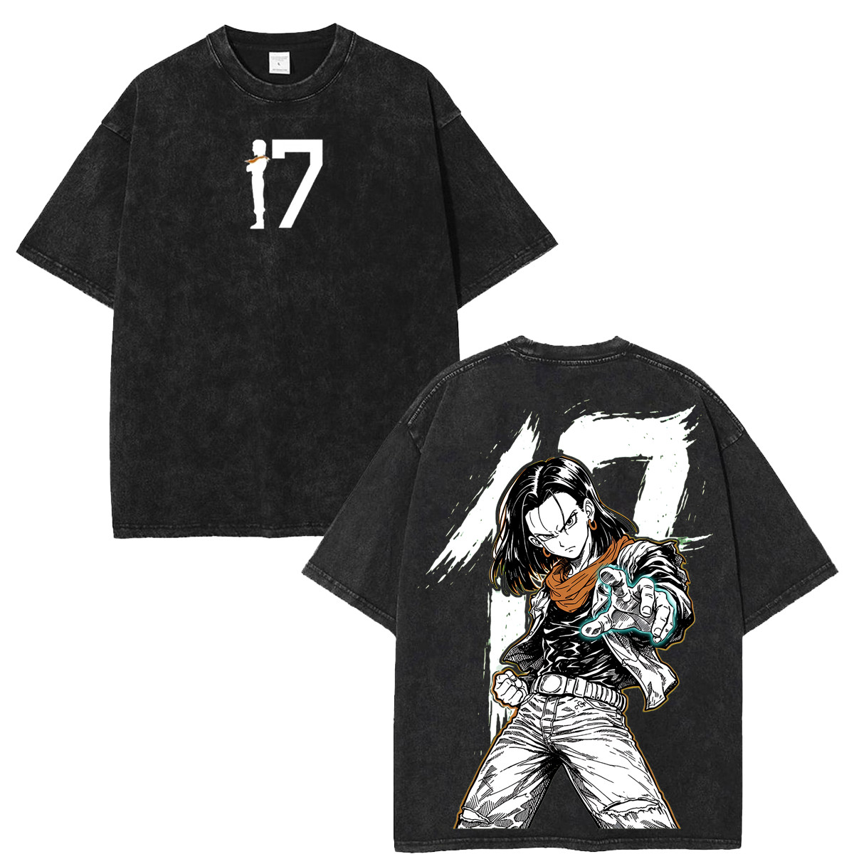 DBZ Android 17 Anime Graphic Tee Fans And Lovers Streetwear Tshirt gallery