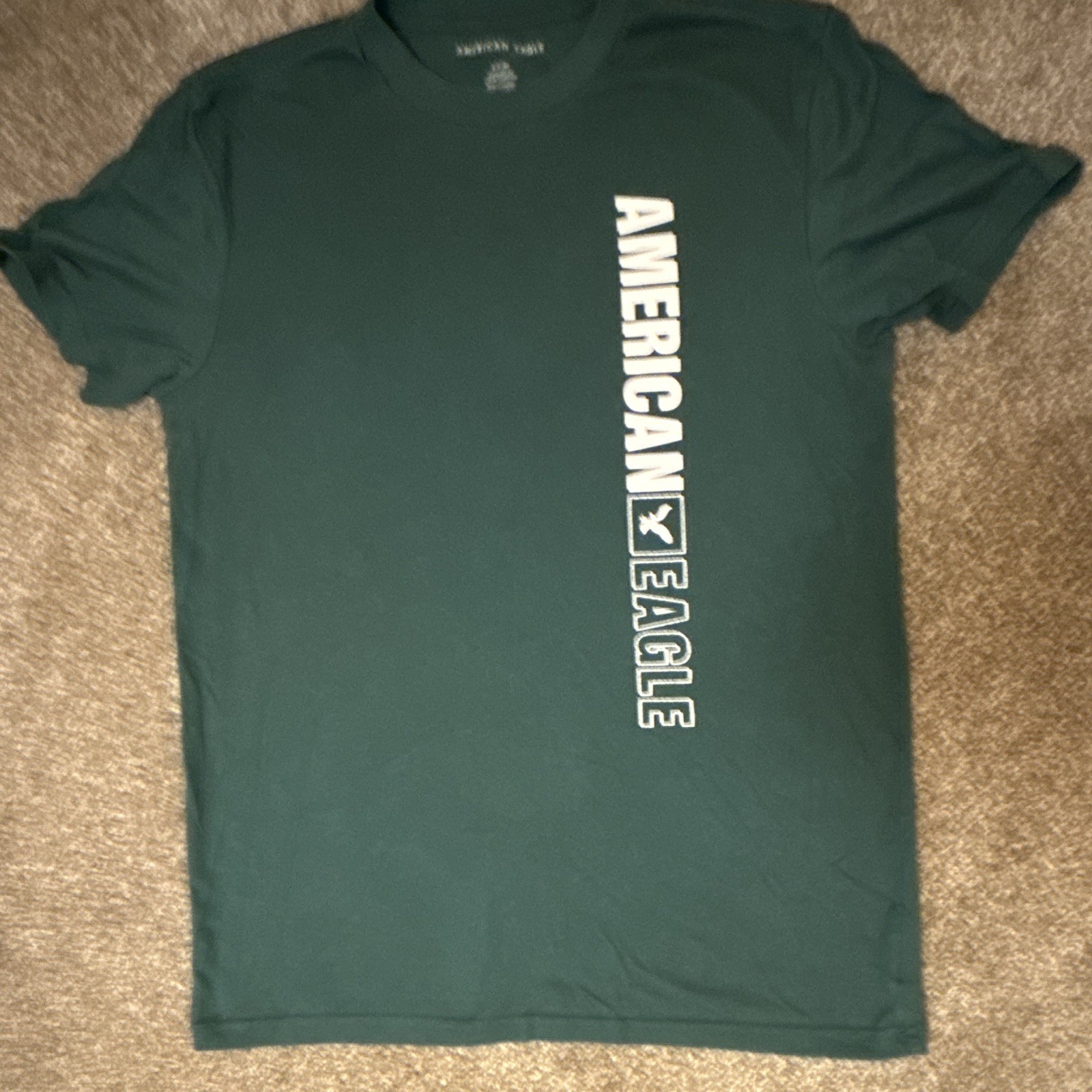 American Eagle Men's Green Graphic Logo Crew Neck Short Sleeve T-Shirt Size S gallery