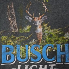 BUSCH LIGHT Deer BEER Shirt Mens Extra Large XL Black BREW Hunting Outdoors NWT