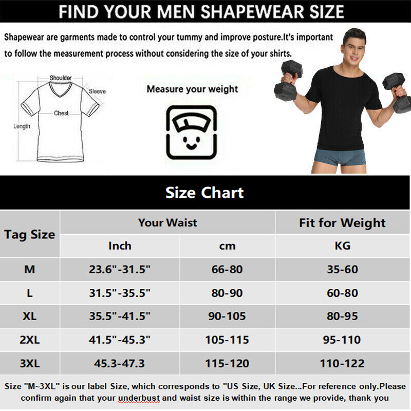 Men Slimming Body Shaper Tank Tops Compression Vest Posture Corrector Plus Size gallery