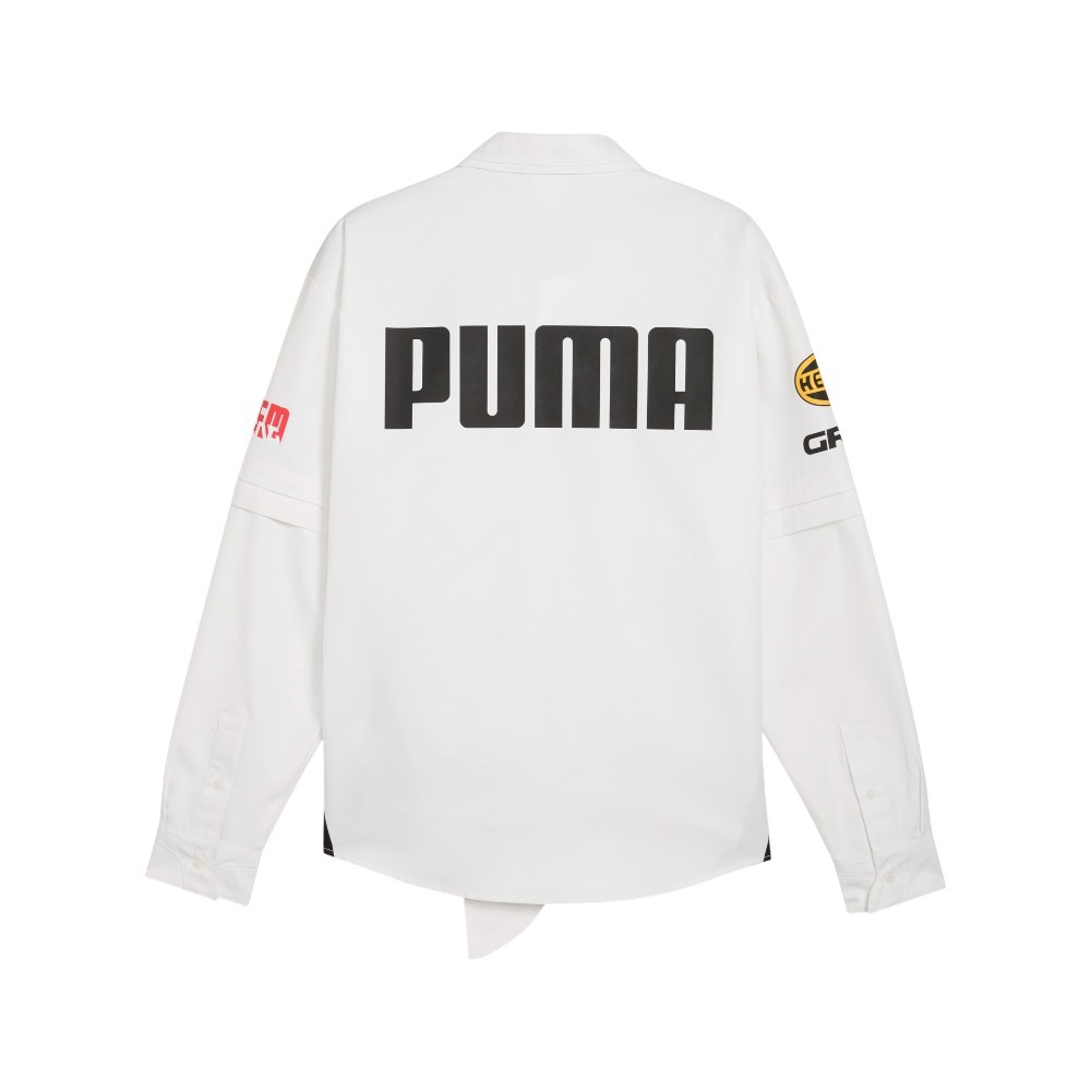 PUMA Asap Rocky X Layered Pit Graphic Collared Long Sleeve Button Up Mens Size gallery