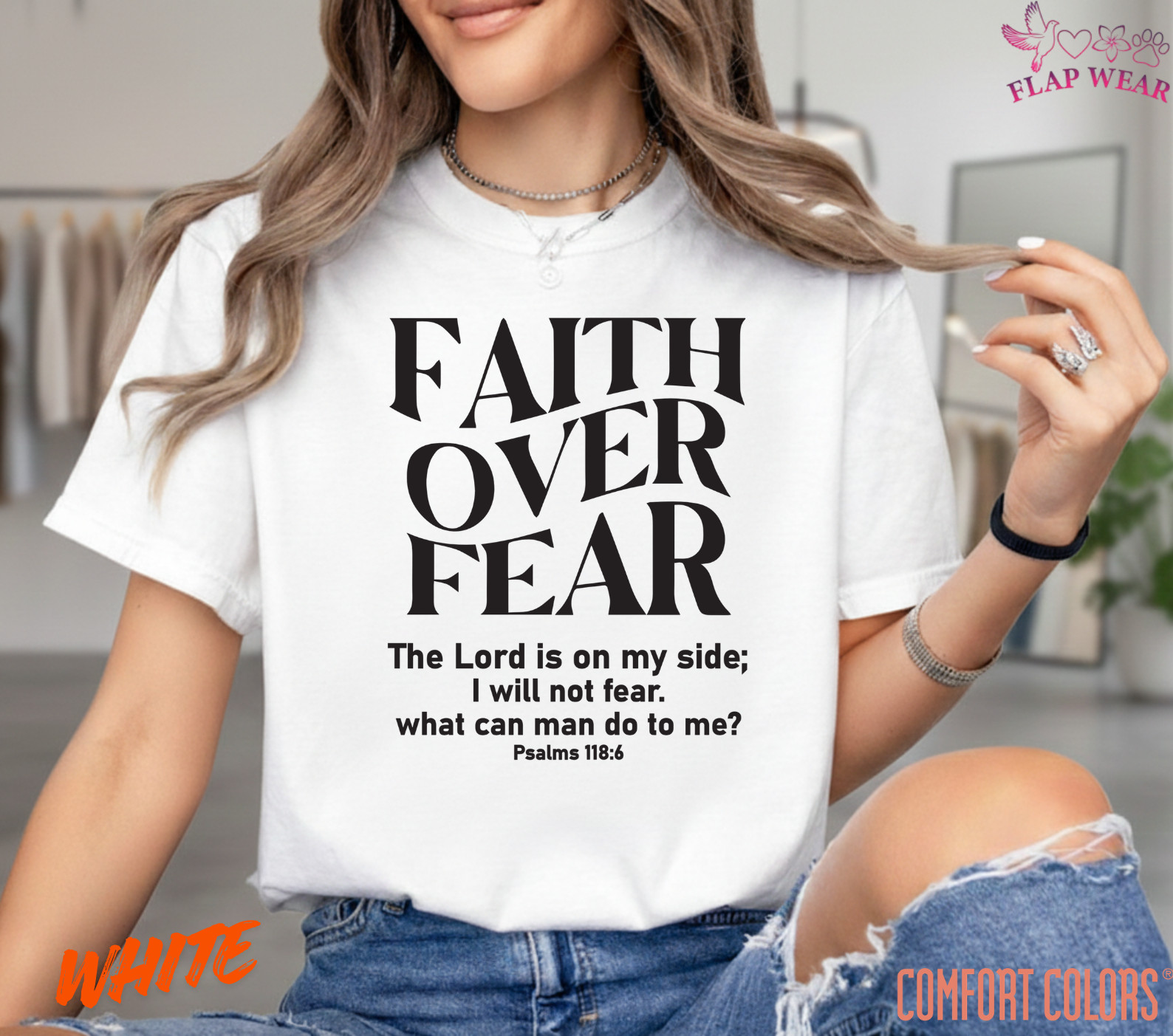 Unisex Faith Over Fear Christian T-Shirt, Men T shirt,Women T shirt Gift Religio gallery