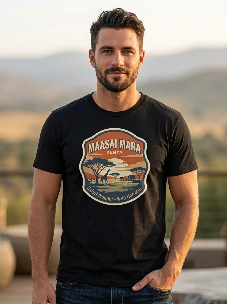 Maasai Mara Kenya Safari Graphic T-Shirt Unisex Travel Tee gallery