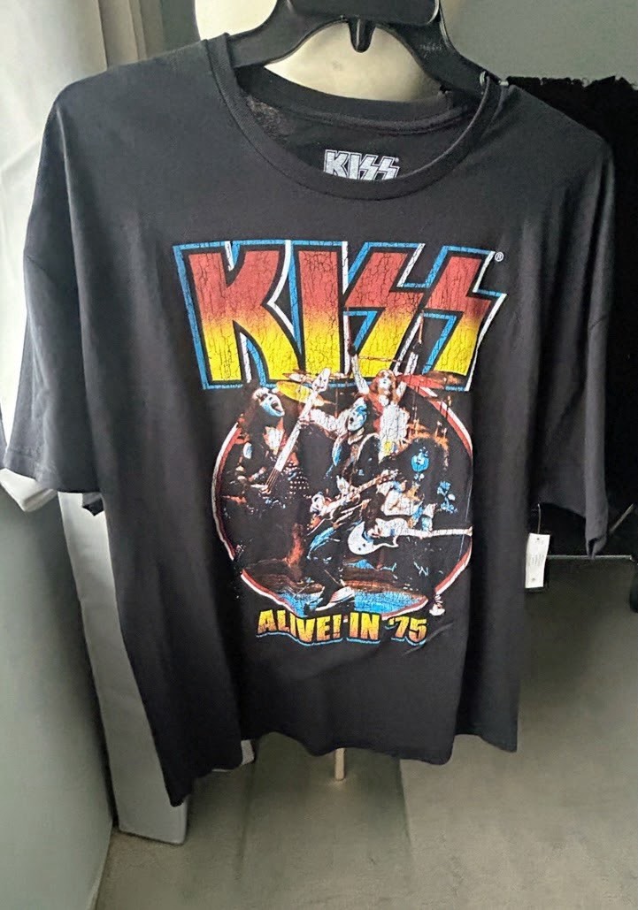 KISS Alive In ‘75 BRAND NEW Size 2XL Men’s Black Concert T-Shirt