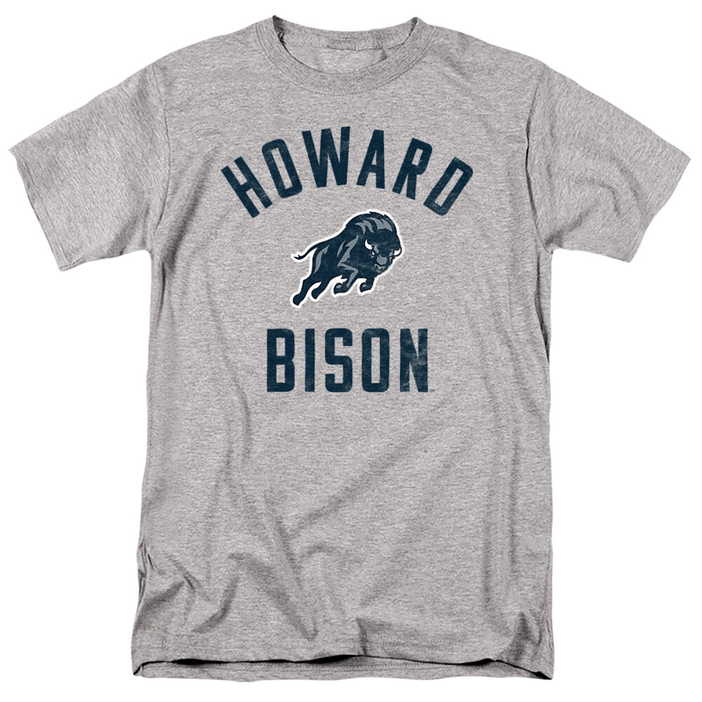Howard University Adult T-Shirt Bison Logo, Athletic Heather, S-5XL gallery
