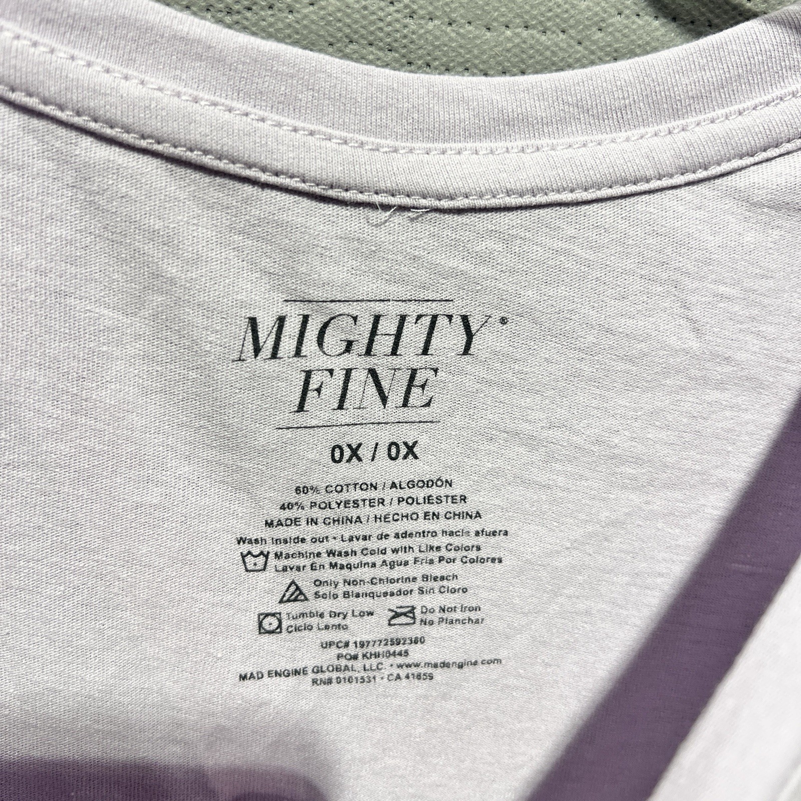 Mighty Fine Purple Flower design T-shirt Size 0X BR2026 gallery