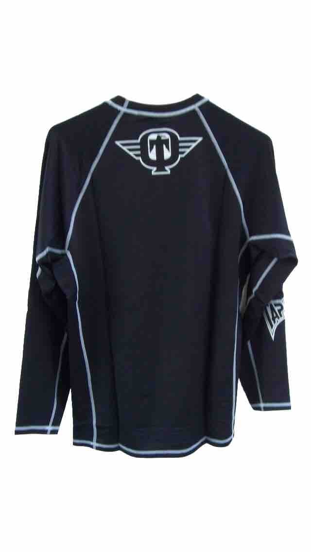 Tapout Shirt Mens Extra large Black/White MMA Long Sleeve Nylon/Spandex w/tags gallery