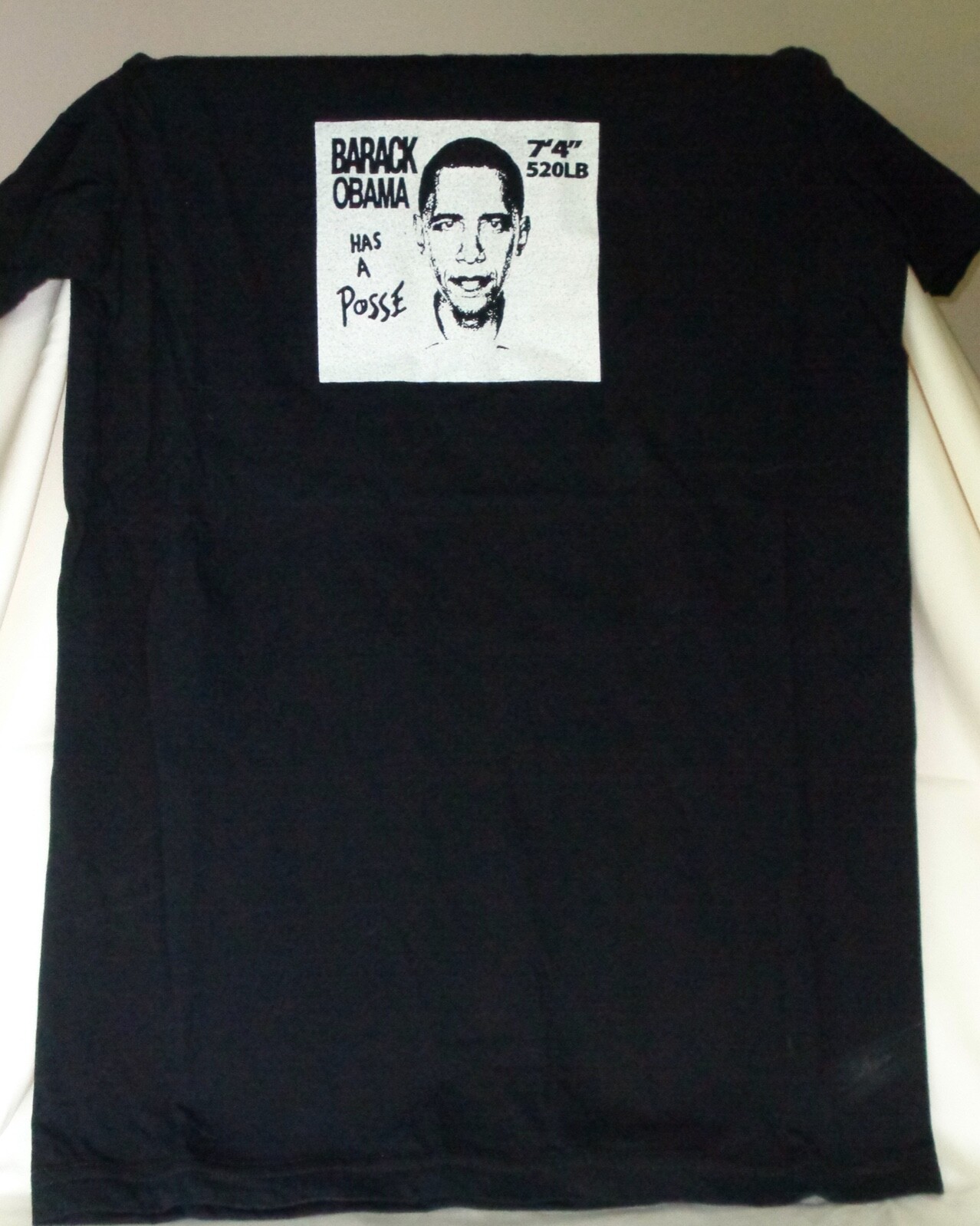 American Apparel crew neck t-shirts; Black w/ "Barack Obama has a Posse" graphic gallery