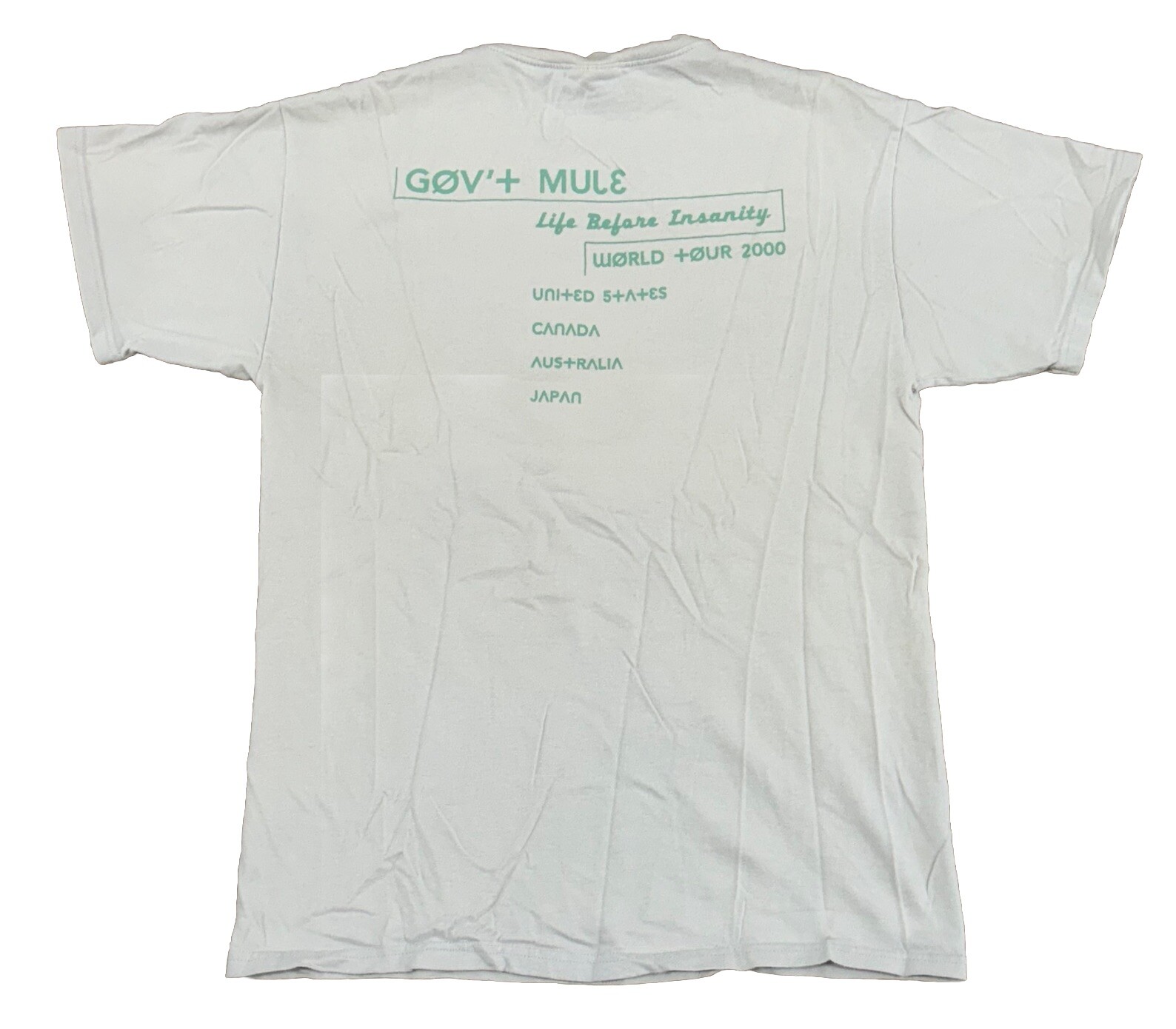Vintage Y2K Gov’t Mule Life Before Insanity 2000 Tour T Shirt Mens Medium RARE gallery