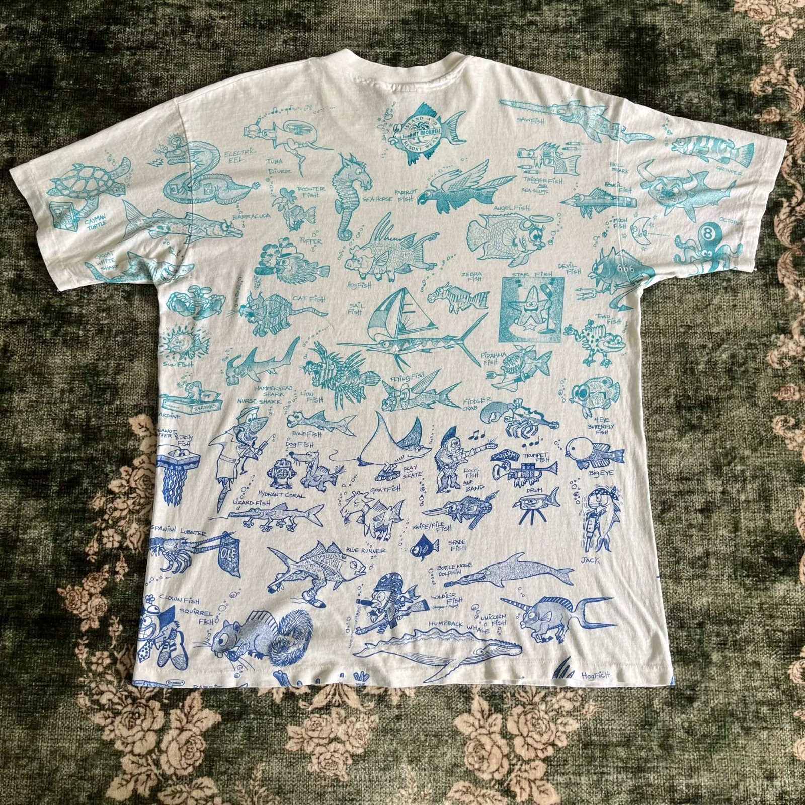 Vintage Curacao Funny Fish AOP 90s Shirt gallery