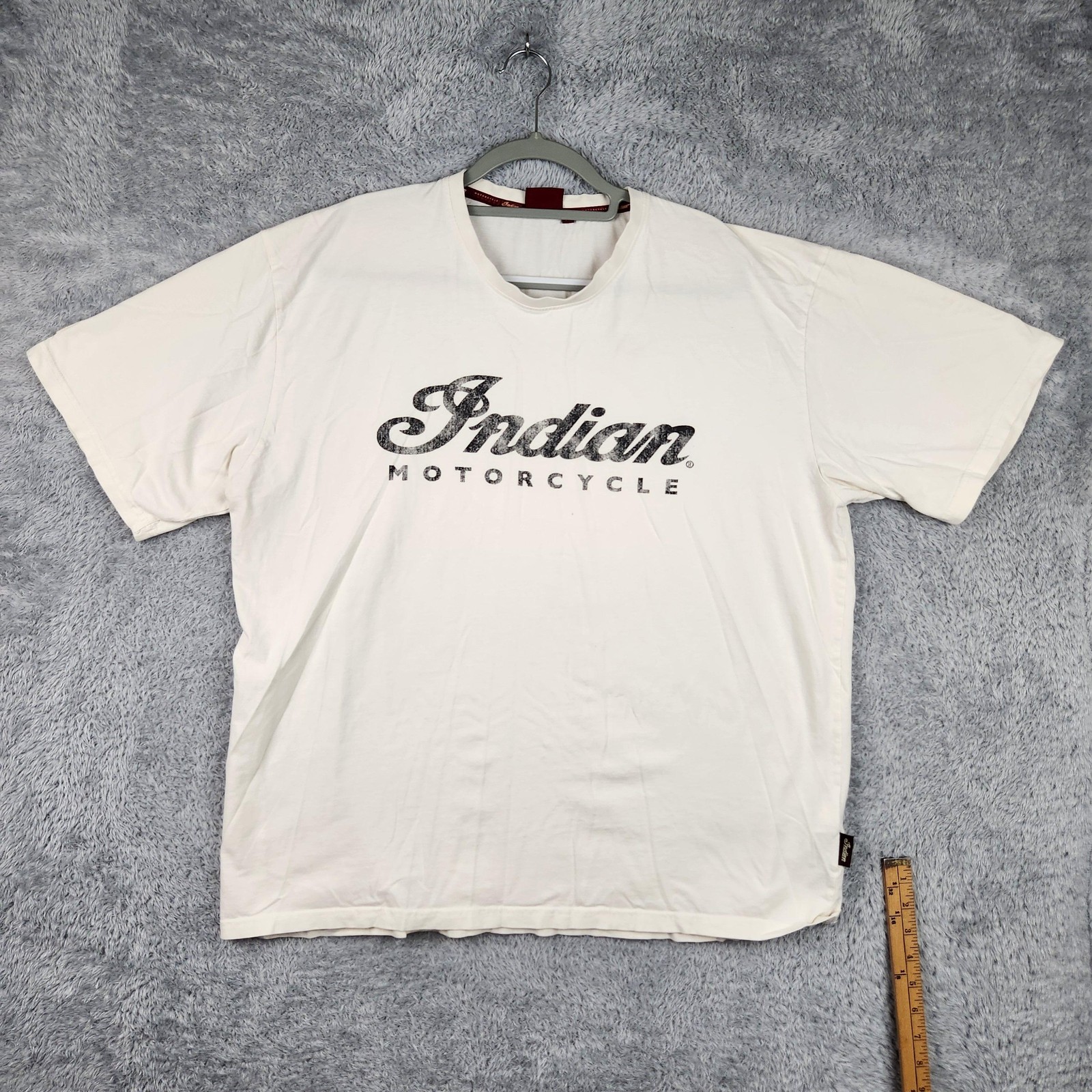 Indian Motorcycle Shirt Mens 2XL White Logo Graphic Pima Cotton Biker Tee Retro gallery