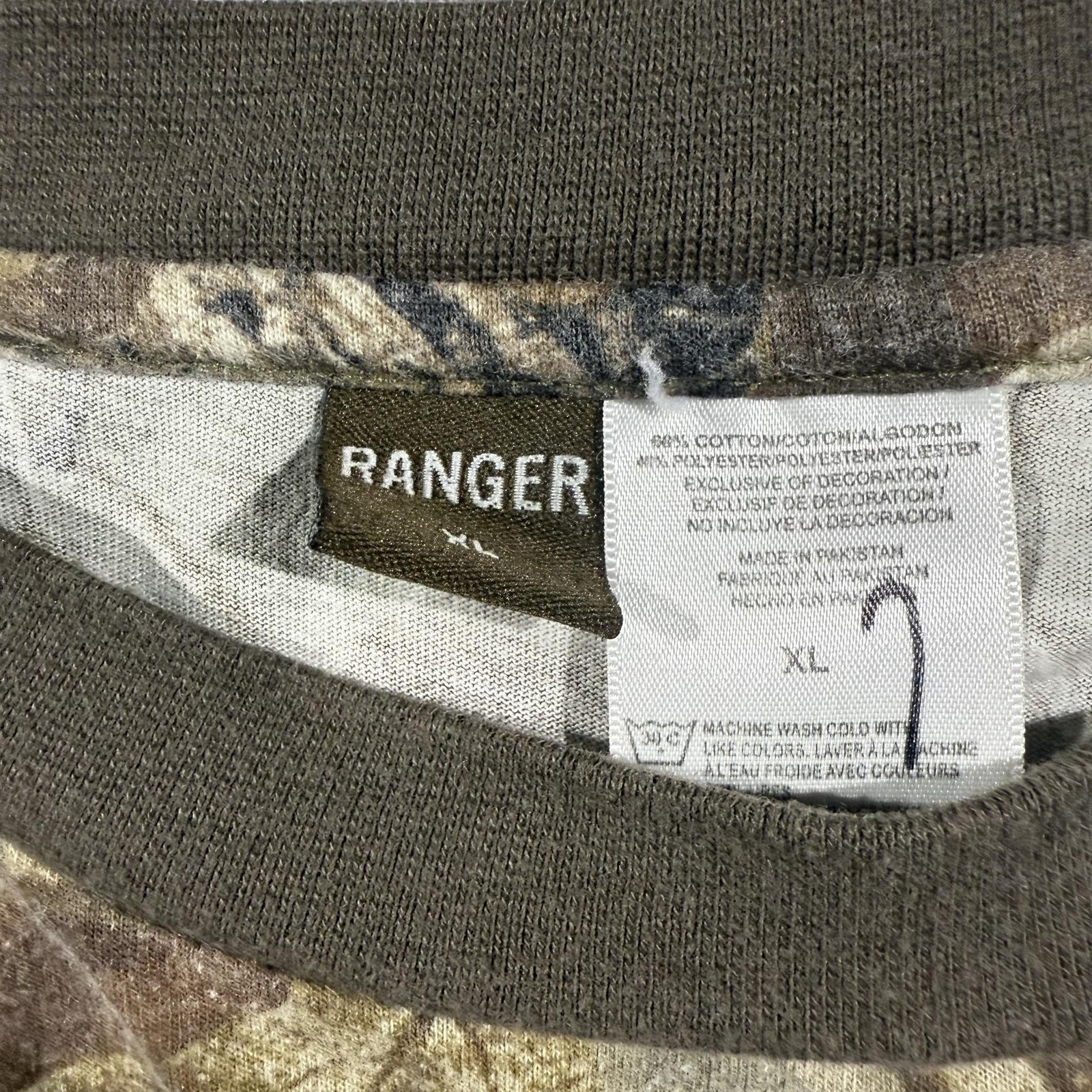 Ranger Shirt Mens XL Brown Camo Long Sleeve Pocket Hunting Outdoor Tee gallery