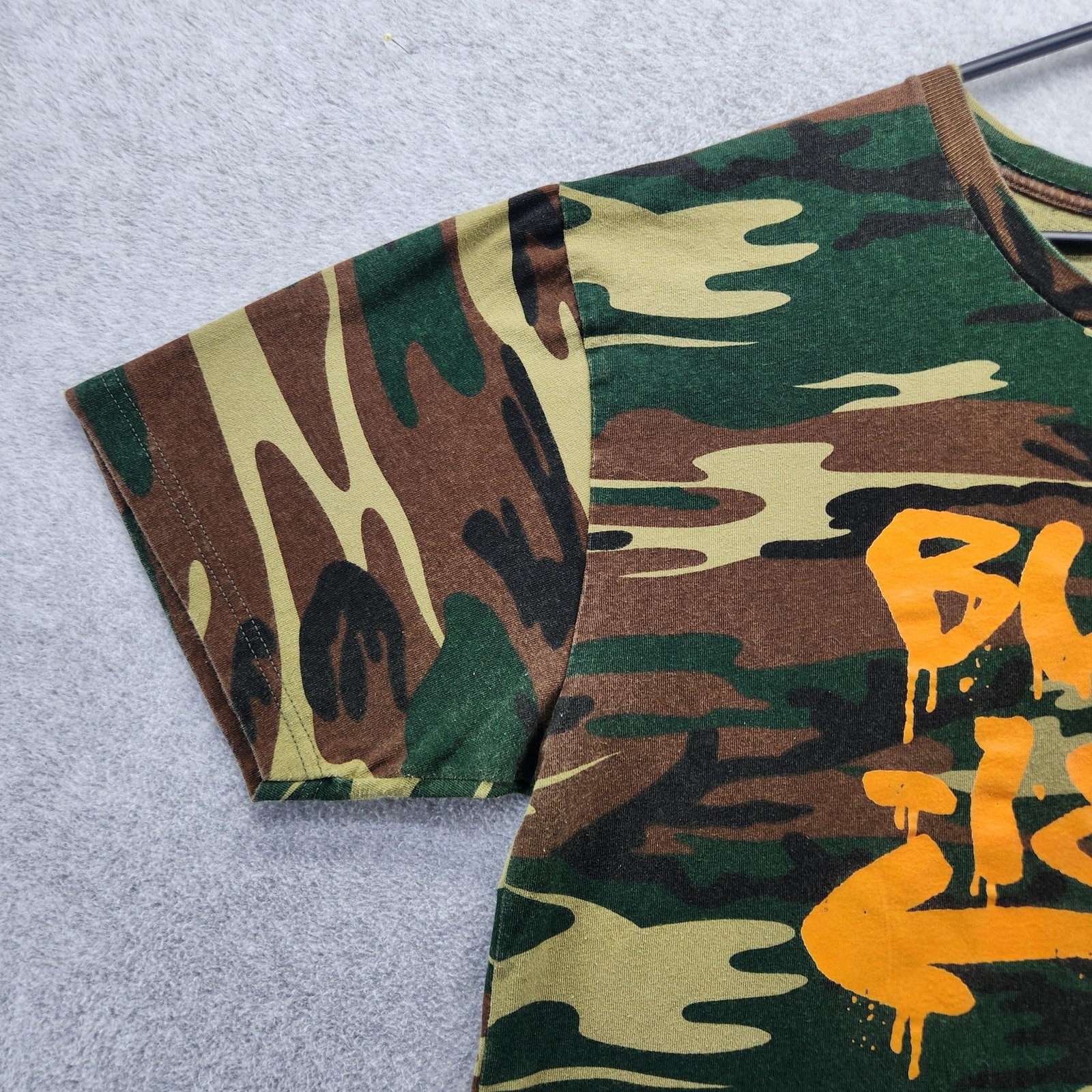 Blink 182 Shirt Mens Large Camo Green Orange Graphic Band Tee Punk Rock gallery