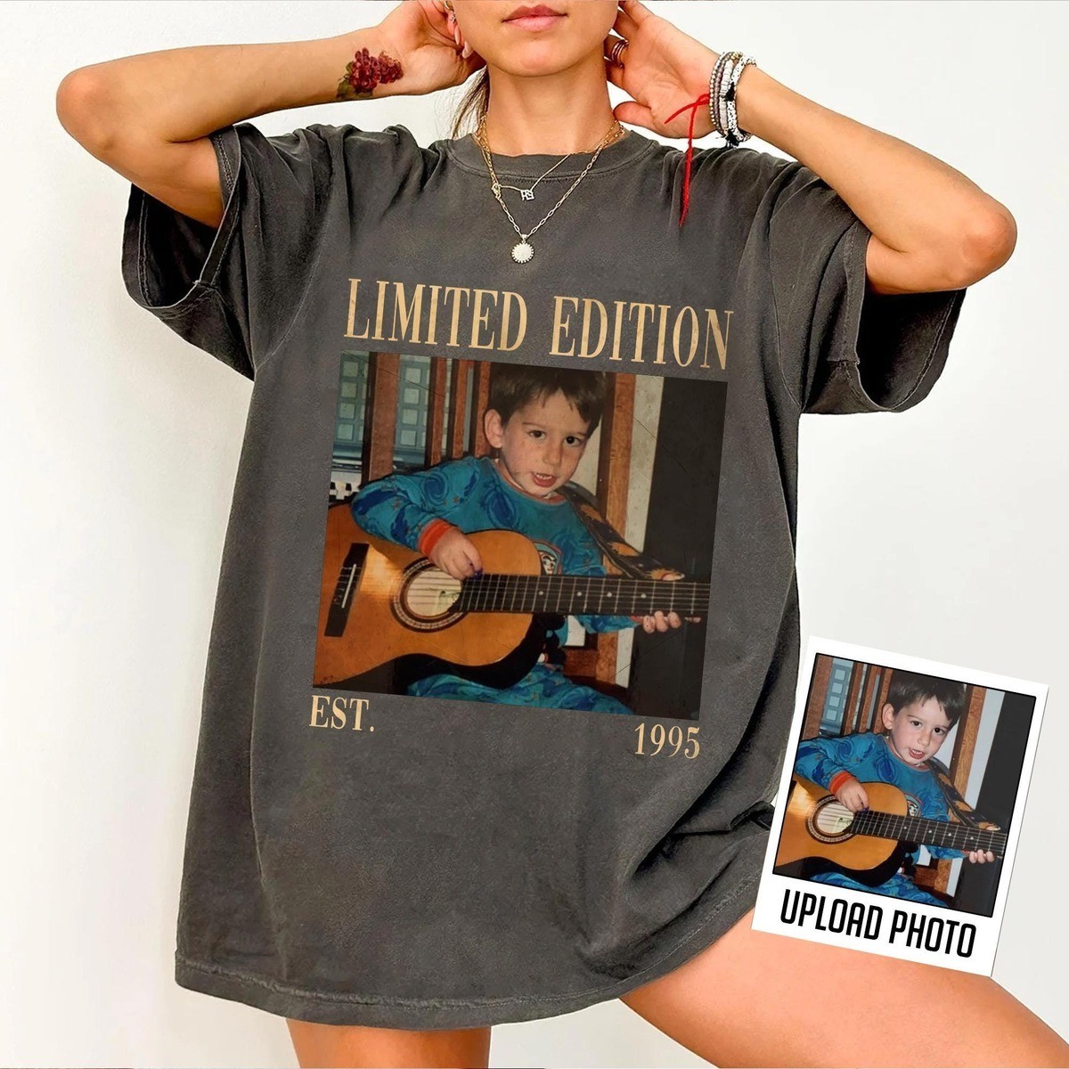 Custom Vintage Photo And Year T-Shirt Personalized 30th Birthday Shirt Gift Idea gallery