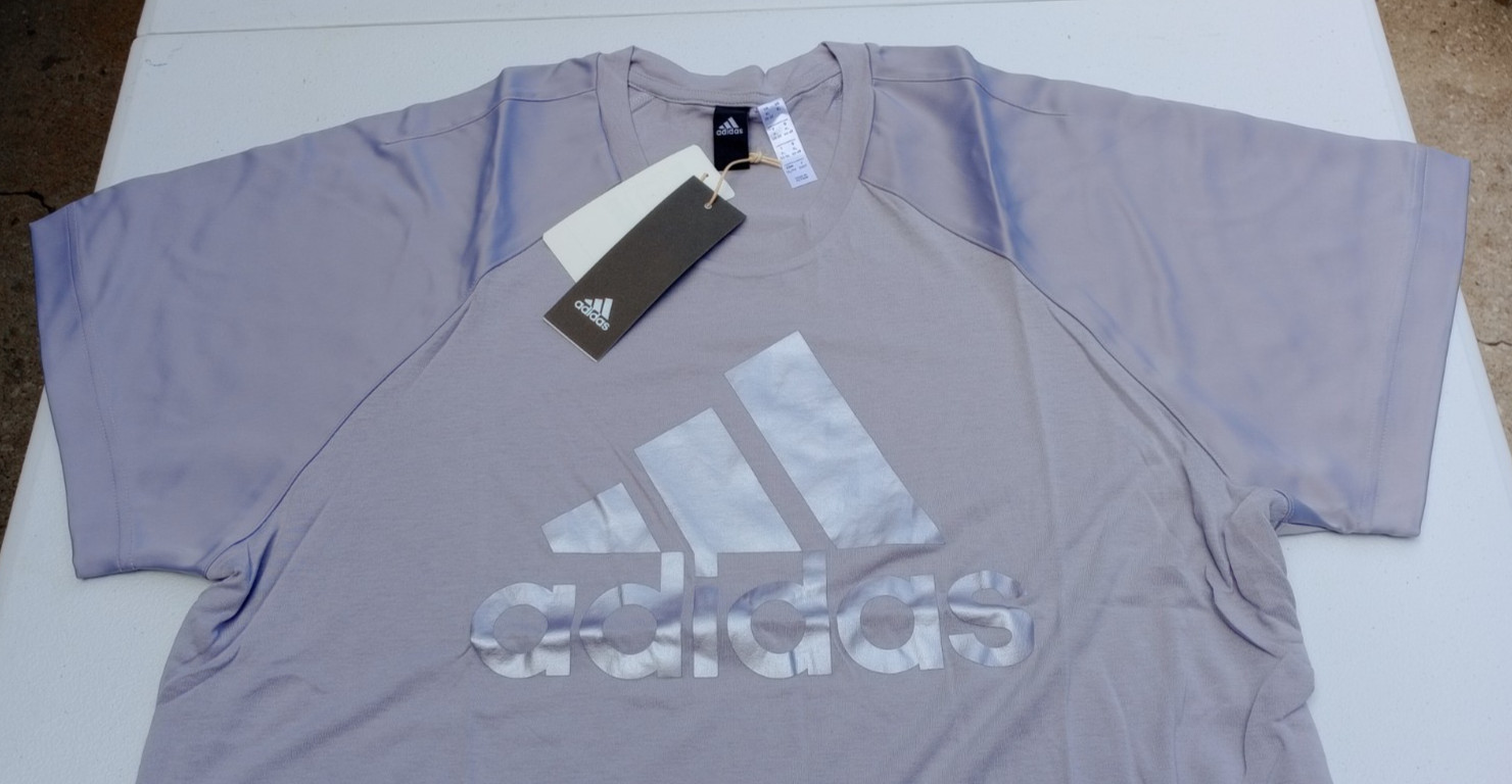 ADIDAS Multi-Sport Woman's T-Shirt Grey/Silver, XL New with Tags, imperfections. gallery