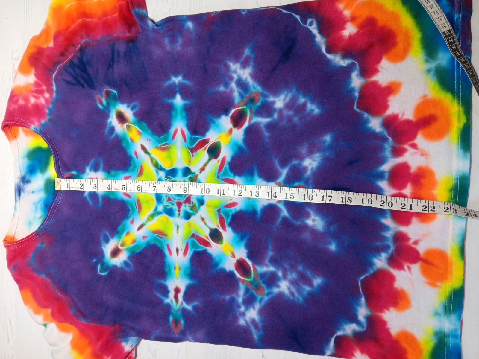Vintage 90s Deluxe Custom Tie Dye Longsleeve T-shirt Medium *See Measurements. gallery