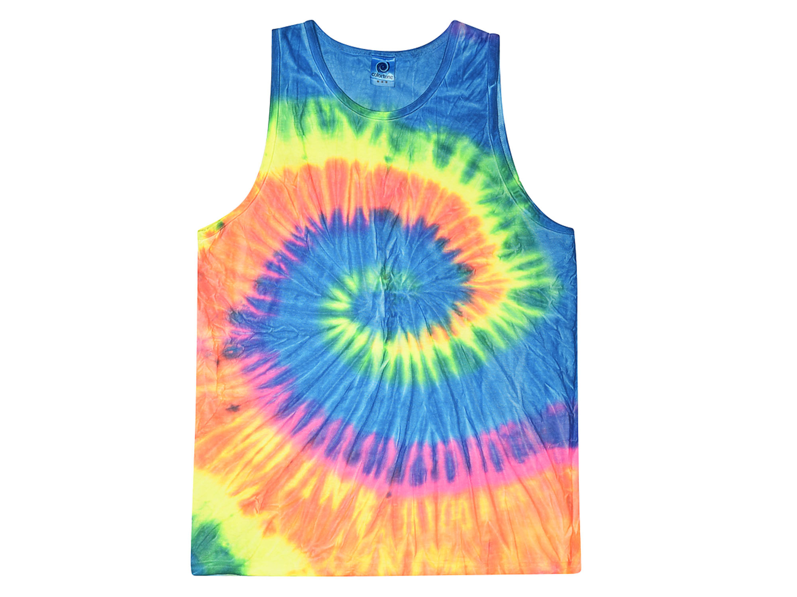 Multi-Color Tie Dye Tank Tops Sleeveless T-Shirts Adult XXL, 100% Cotton gallery