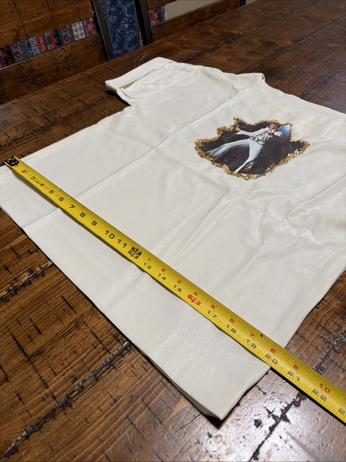 Handmade Elvis Presley Inspired Sheer White Graphic Shirt Adult Unisex gallery