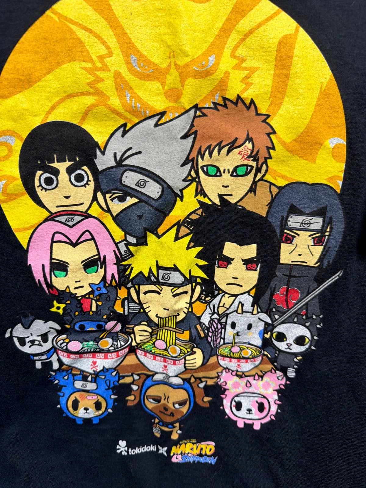 tolidoki x Naruto Shippuden Chibi Art Style Black T-Shirt Short Sleeve T-Shirt L gallery
