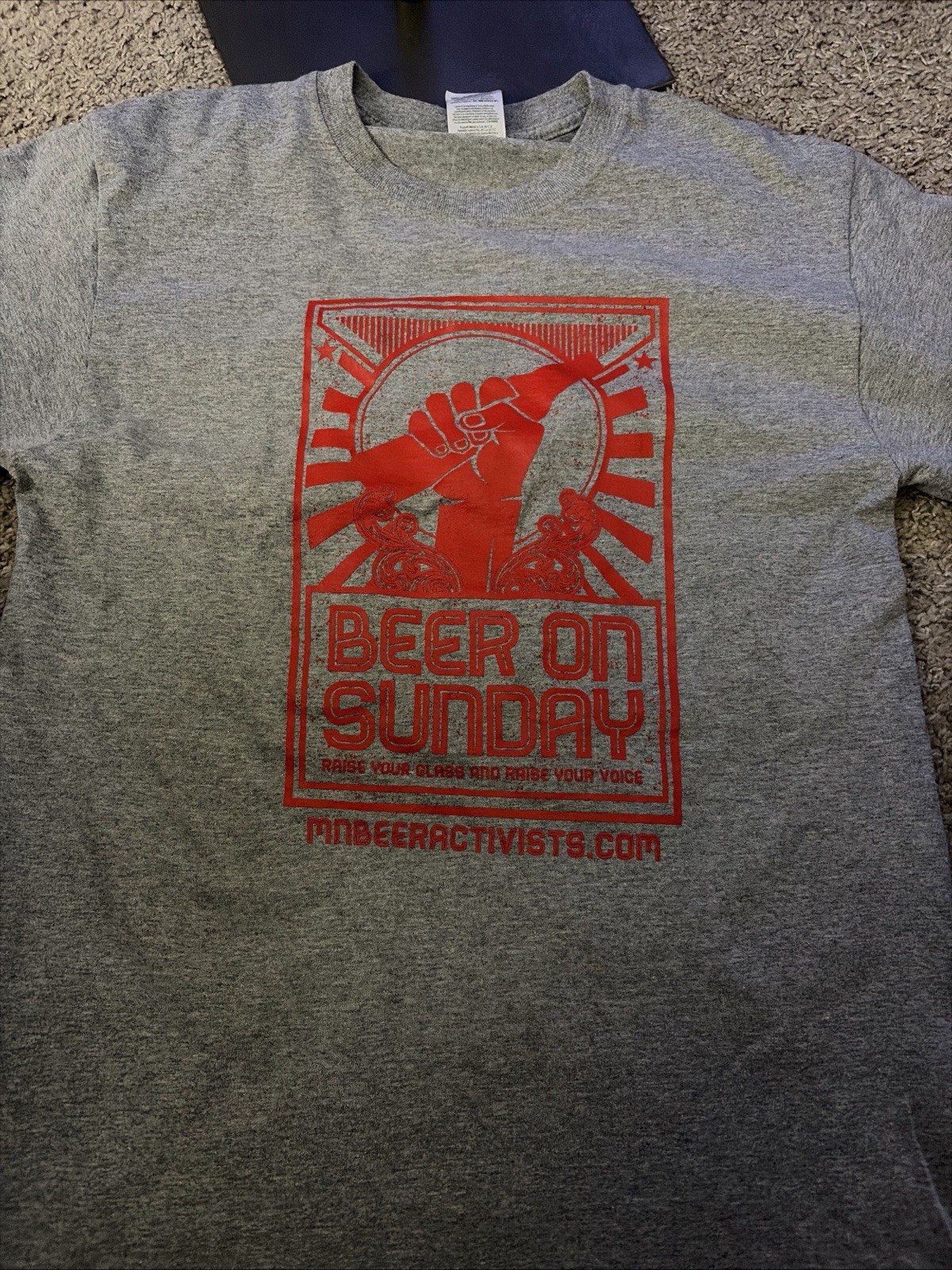 Beer On Sunday Raise Your Glass And Raise Your Voice Jerzees Medium Gray gallery