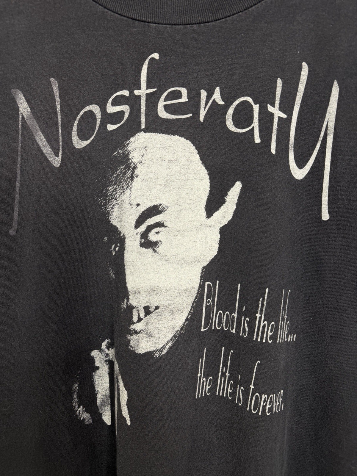 VERY RARE 1995 Nosferatu Blood is the Life Horror Movie T-Shirt - size Large gallery