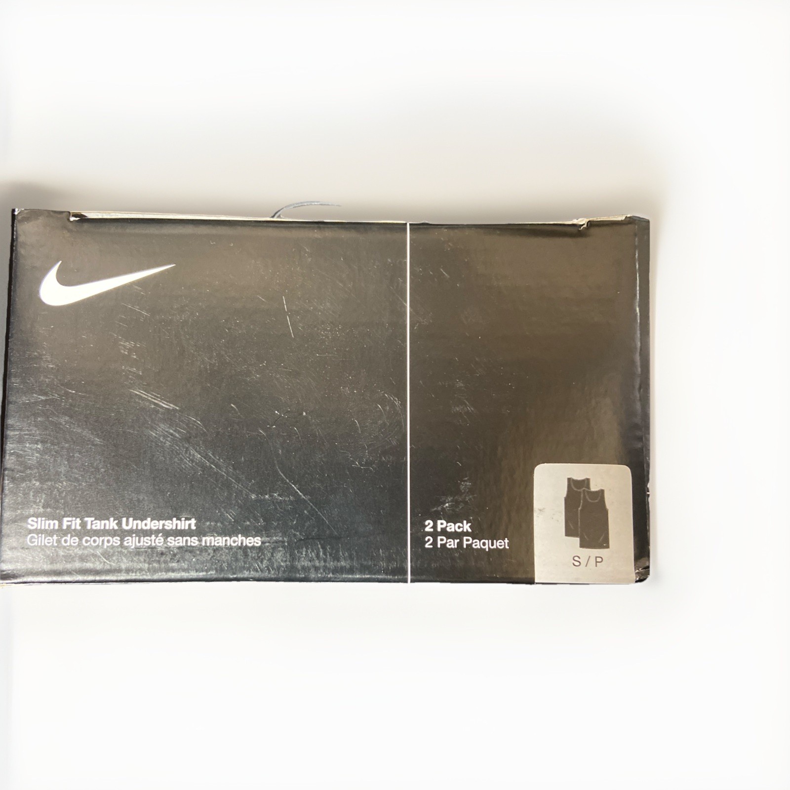 Nike Essential Cotton Stretch Slim Fit TANK 2 Pack Size S