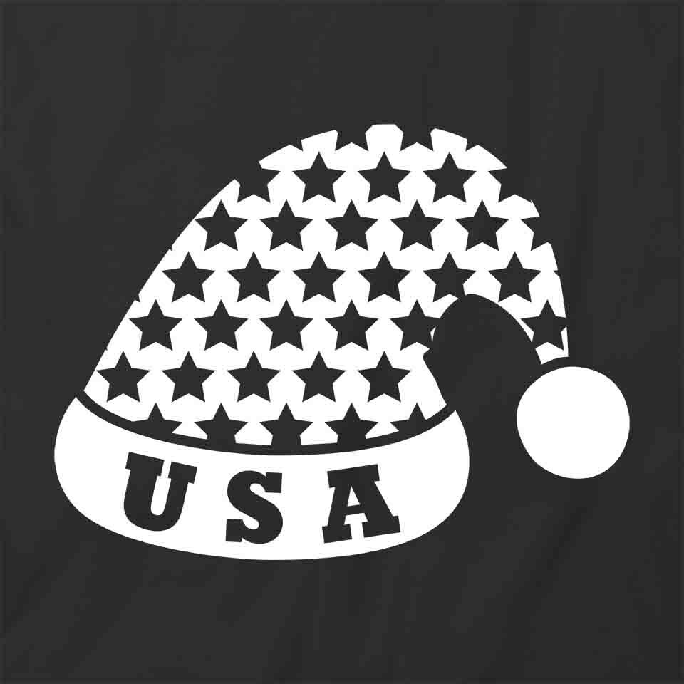 USA CHRISTMAS HAT TShirt Tee Short-Sleeved Cotton HOLIDAY CLOTHING S1BSA315 gallery