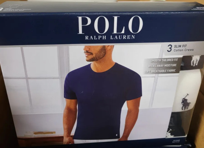 Polo Ralph Lauren Men's Slim Fit W/ Wicking 3-Pack Crew Cotton Undershirts XL gallery