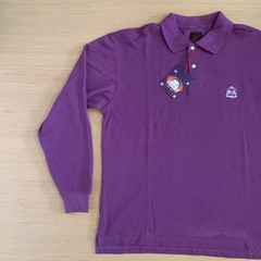 Evisu Custom Made Men’s Size XL Long Sleeve Embroidered Buddha Polo Shirt NEW