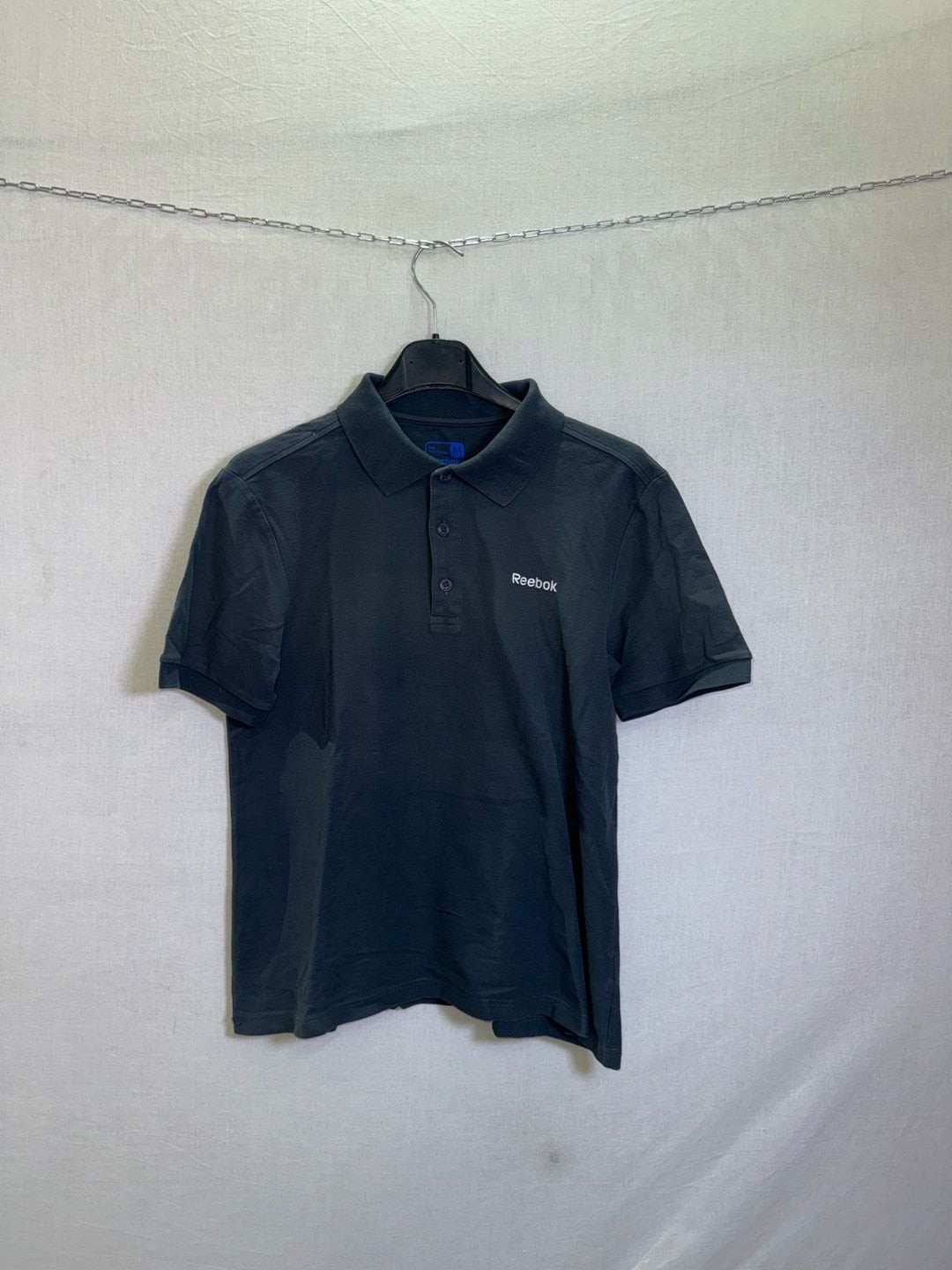 Reebok Elements Short Sleeve Cotton Polo Shirt in Midnight Navy gallery